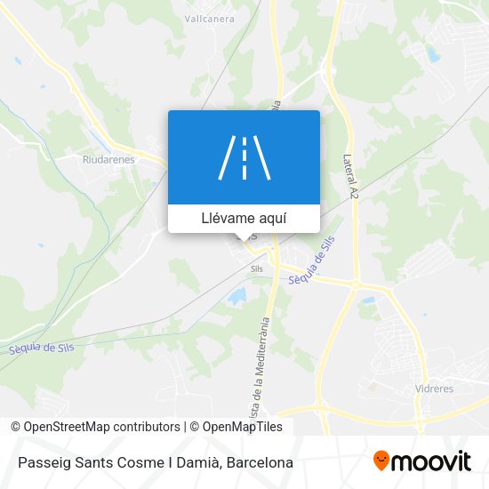 Mapa Passeig Sants Cosme I Damià