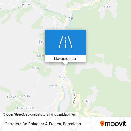 Mapa Carretera De Balaguer A França