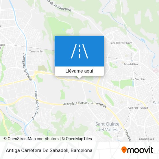 Mapa Antiga Carretera De Sabadell
