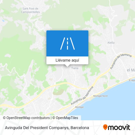 Mapa Avinguda Del President Companys