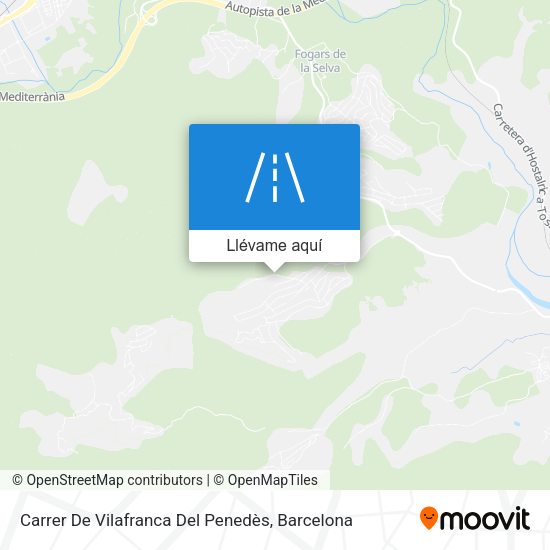 Mapa Carrer De Vilafranca Del Penedès