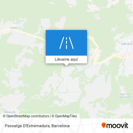 Mapa Passatge D'Extremadura