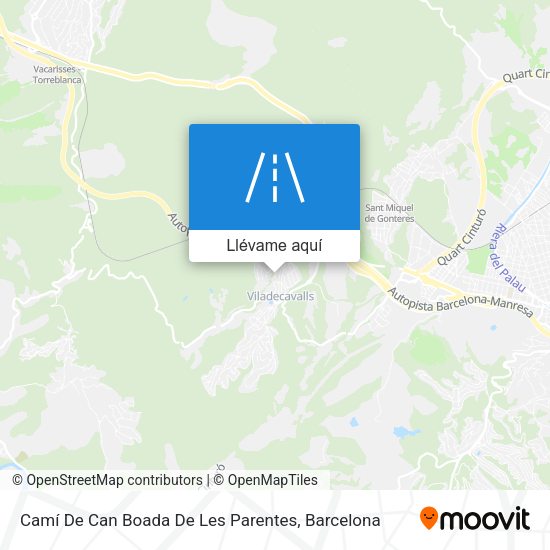 Mapa Camí De Can Boada De Les Parentes