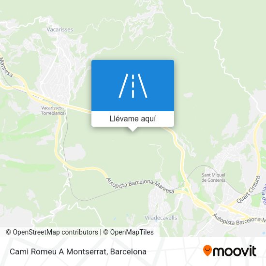 Mapa Camì Romeu A Montserrat