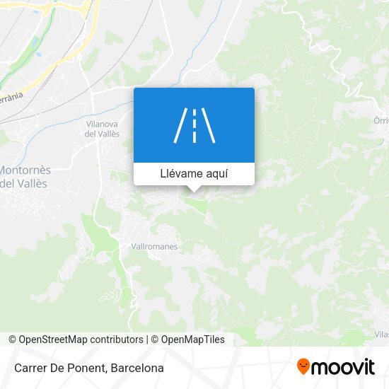 Mapa Carrer De Ponent