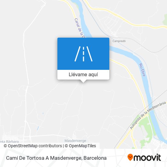 Mapa Camí De Tortosa A Masdenverge