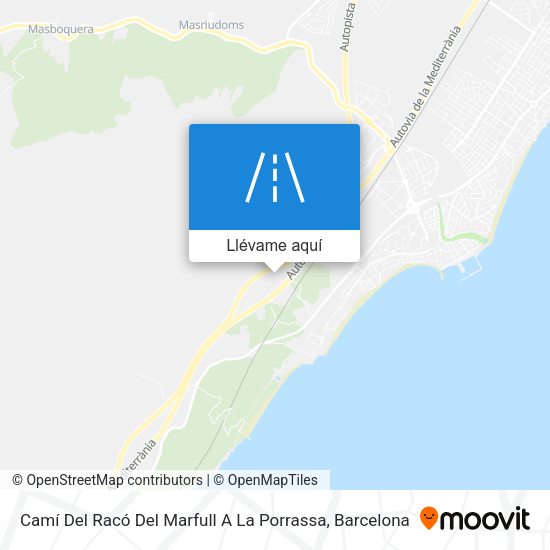 Mapa Camí Del Racó Del Marfull A La Porrassa