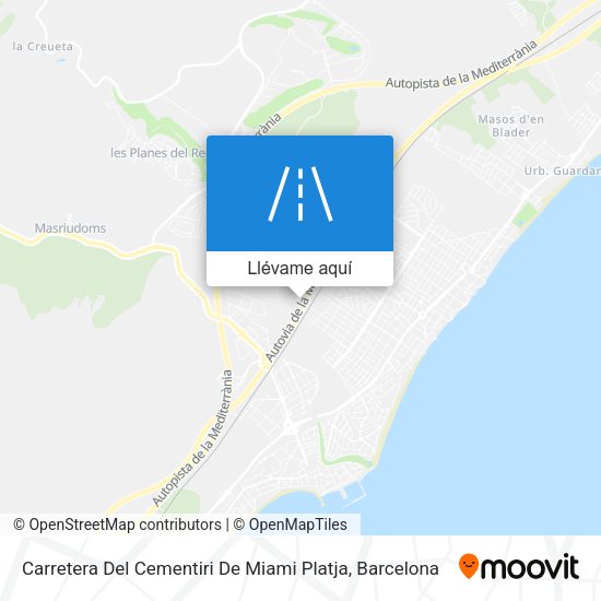 Mapa Carretera Del Cementiri De Miami Platja