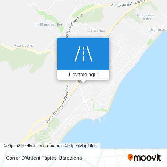 Mapa Carrer D'Antoni Tàpies