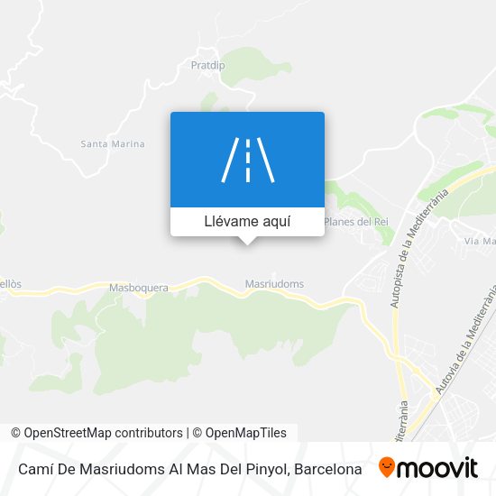 Mapa Camí De Masriudoms Al Mas Del Pinyol
