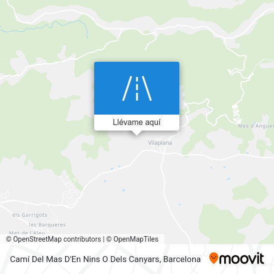 Mapa Camí Del Mas D'En Nins O Dels Canyars