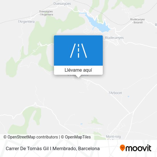 Mapa Carrer De Tomàs Gil I Membrado