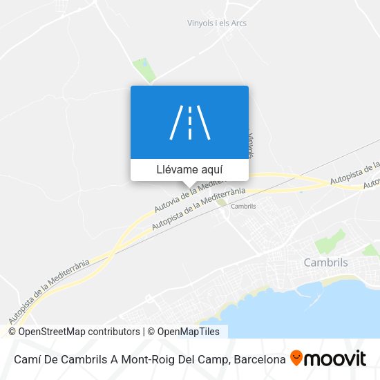 Mapa Camí De Cambrils A Mont-Roig Del Camp