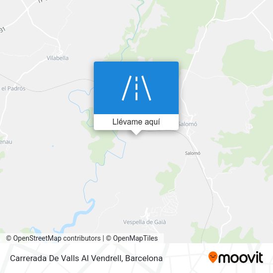 Mapa Carrerada De Valls Al Vendrell