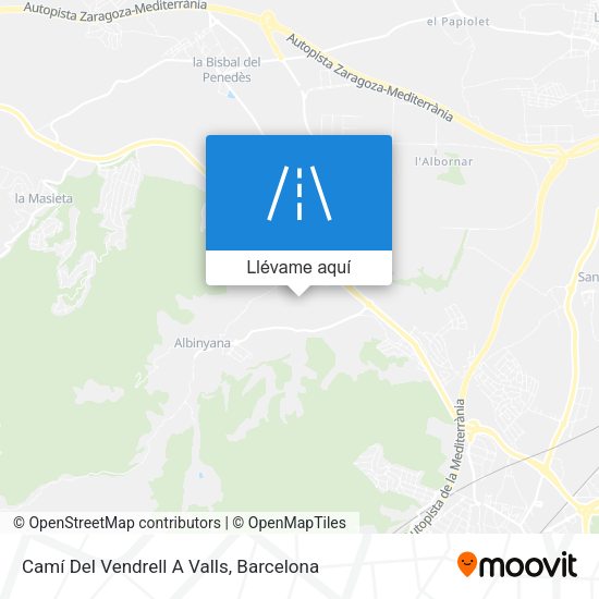 Mapa Camí Del Vendrell A Valls