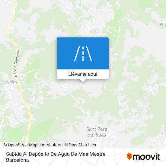 Mapa Subida Al Depósito De Agua De Mas Mestre