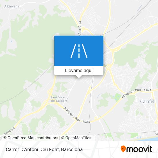 Mapa Carrer D'Antoni Deu Font