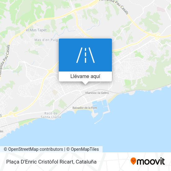 Mapa Plaça D'Enric Cristòfol Ricart