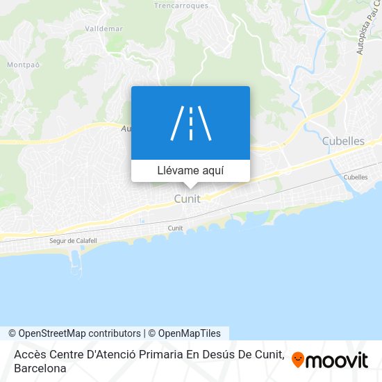 Mapa Accès Centre D'Atenció Primaria En Desús De Cunit