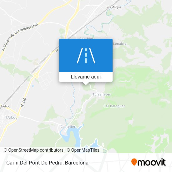 Mapa Camí Del Pont De Pedra