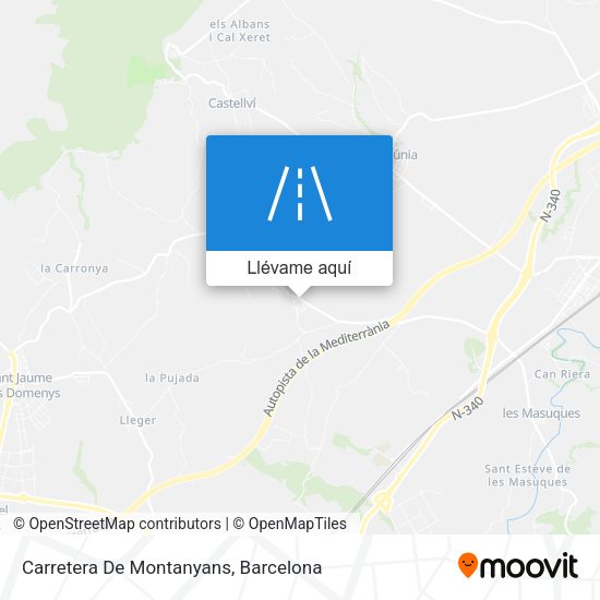 Mapa Carretera De Montanyans