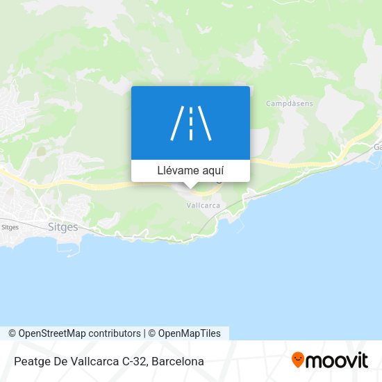 Mapa Peatge De Vallcarca C-32