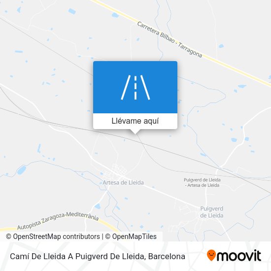 Mapa Camí De Lleida A Puigverd De Lleida