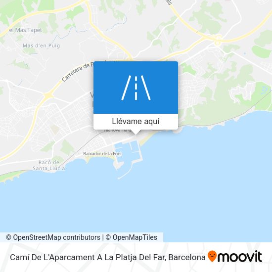 Mapa Camí De L'Aparcament A La Platja Del Far