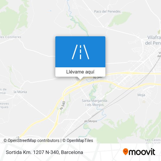 Mapa Sortida Km. 1207 N-340
