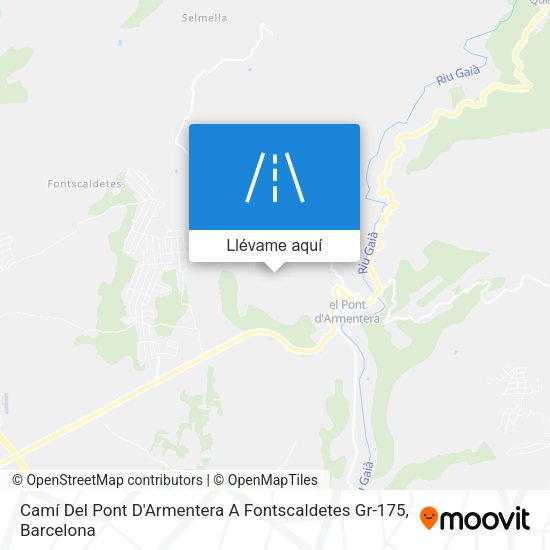 Mapa Camí Del Pont D'Armentera A Fontscaldetes Gr-175