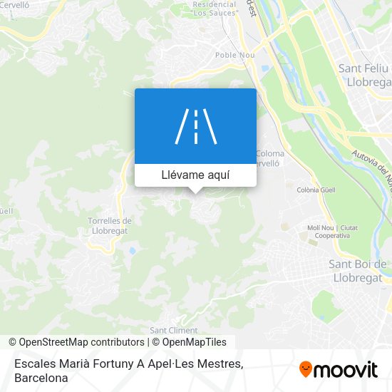 Mapa Escales Marià Fortuny A Apel·Les Mestres
