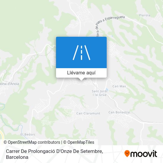 Mapa Carrer De Prolongació D'Onze De Setembre