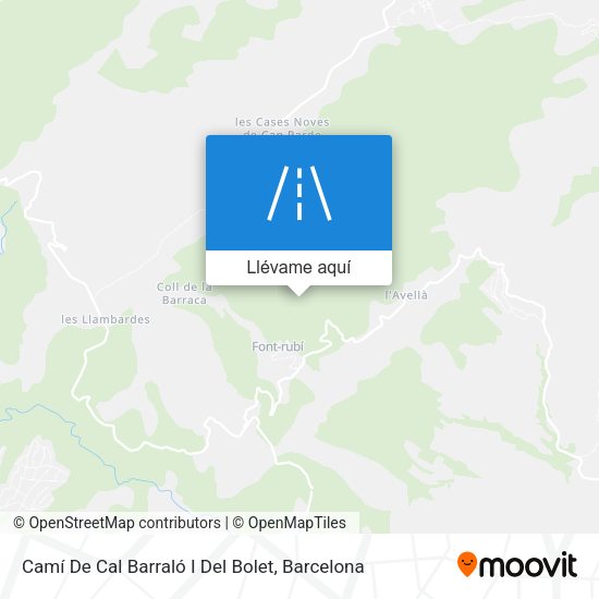 Mapa Camí De Cal Barraló I Del Bolet