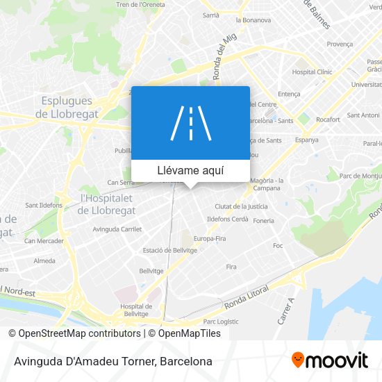 Mapa Avinguda D'Amadeu Torner