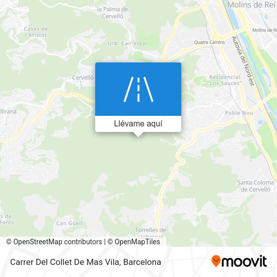 Mapa Carrer Del Collet De Mas Vila