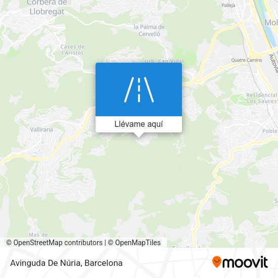 Mapa Avinguda De Núria