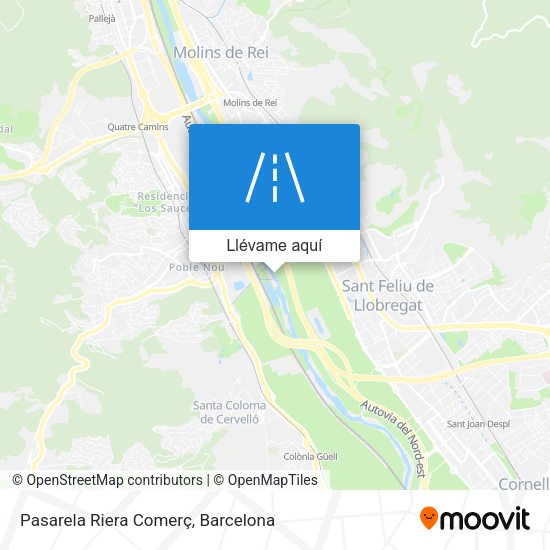 Mapa Pasarela Riera Comerç