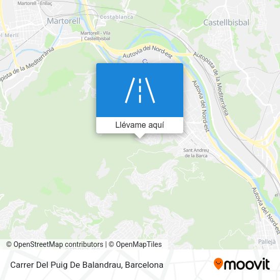 Mapa Carrer Del Puig De Balandrau