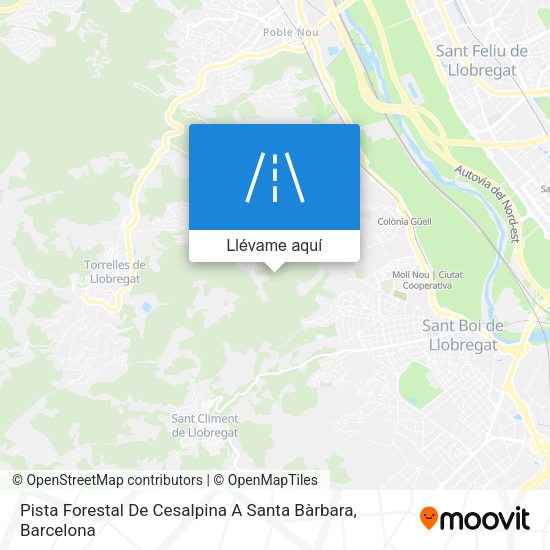 Mapa Pista Forestal De Cesalpina A Santa Bàrbara