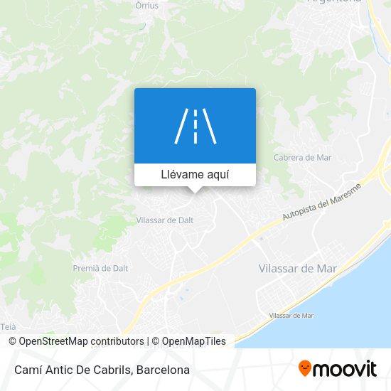 Mapa Camí Antic De Cabrils