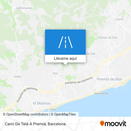 Mapa Camí De Teià A Premià