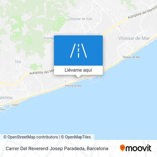 Mapa Carrer Del Reverend Josep Paradeda