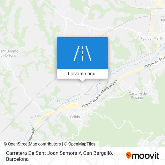 Mapa Carretera De Sant Joan Samora A Can Bargalló