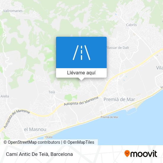 Mapa Camí Antic De Teià