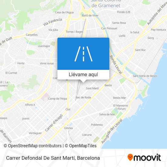 Mapa Carrer Defondal De Sant Martí