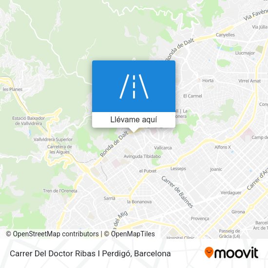 Mapa Carrer Del Doctor Ribas I Perdigó