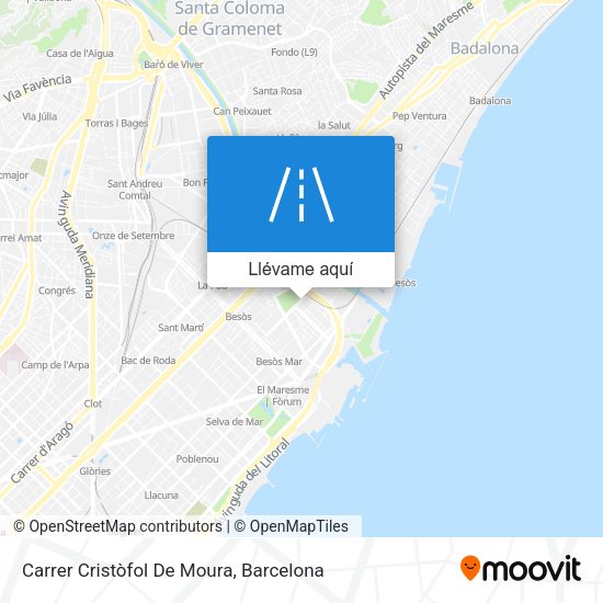 Mapa Carrer Cristòfol De Moura