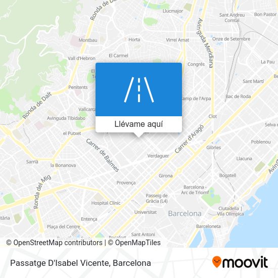 Mapa Passatge D'Isabel Vicente