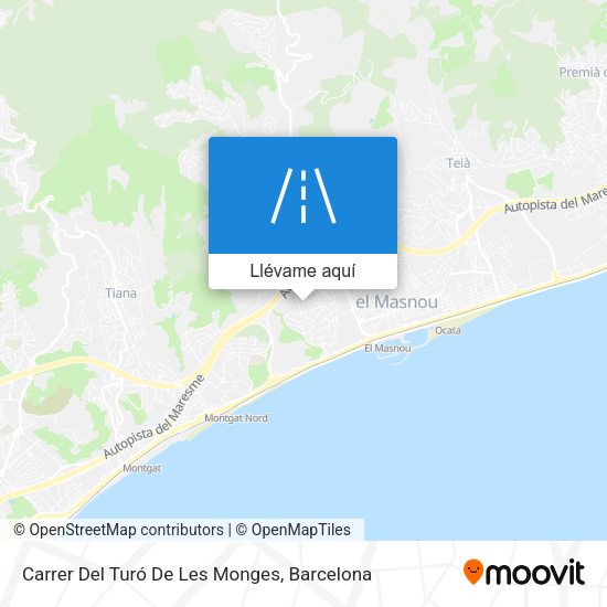 Mapa Carrer Del Turó De Les Monges