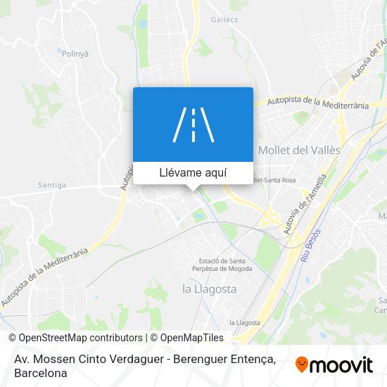 Mapa Av. Mossen Cinto Verdaguer - Berenguer Entença